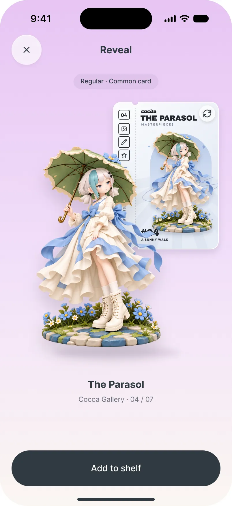 The reveal: The Parasol with a Common card