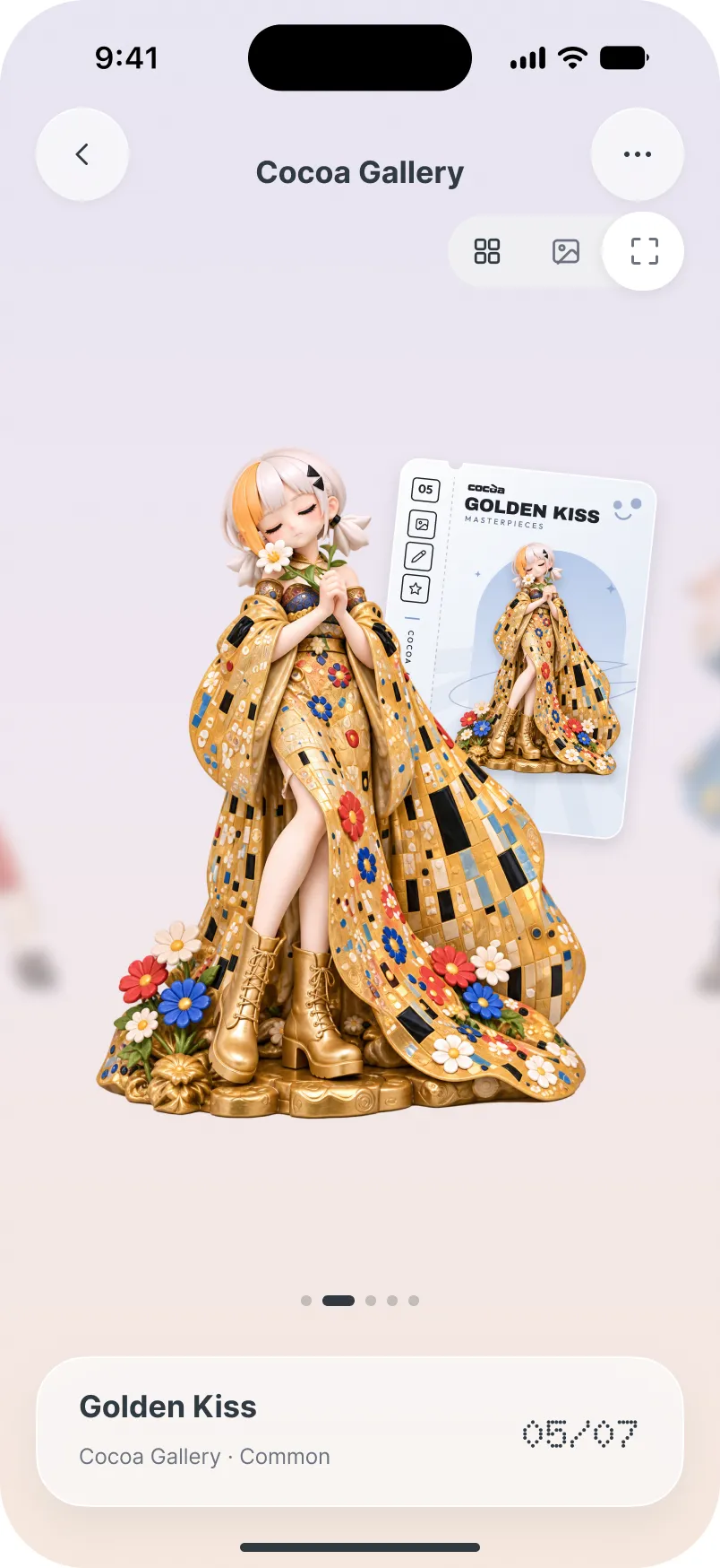 Golden Kiss full screen with its card, 05 of 07