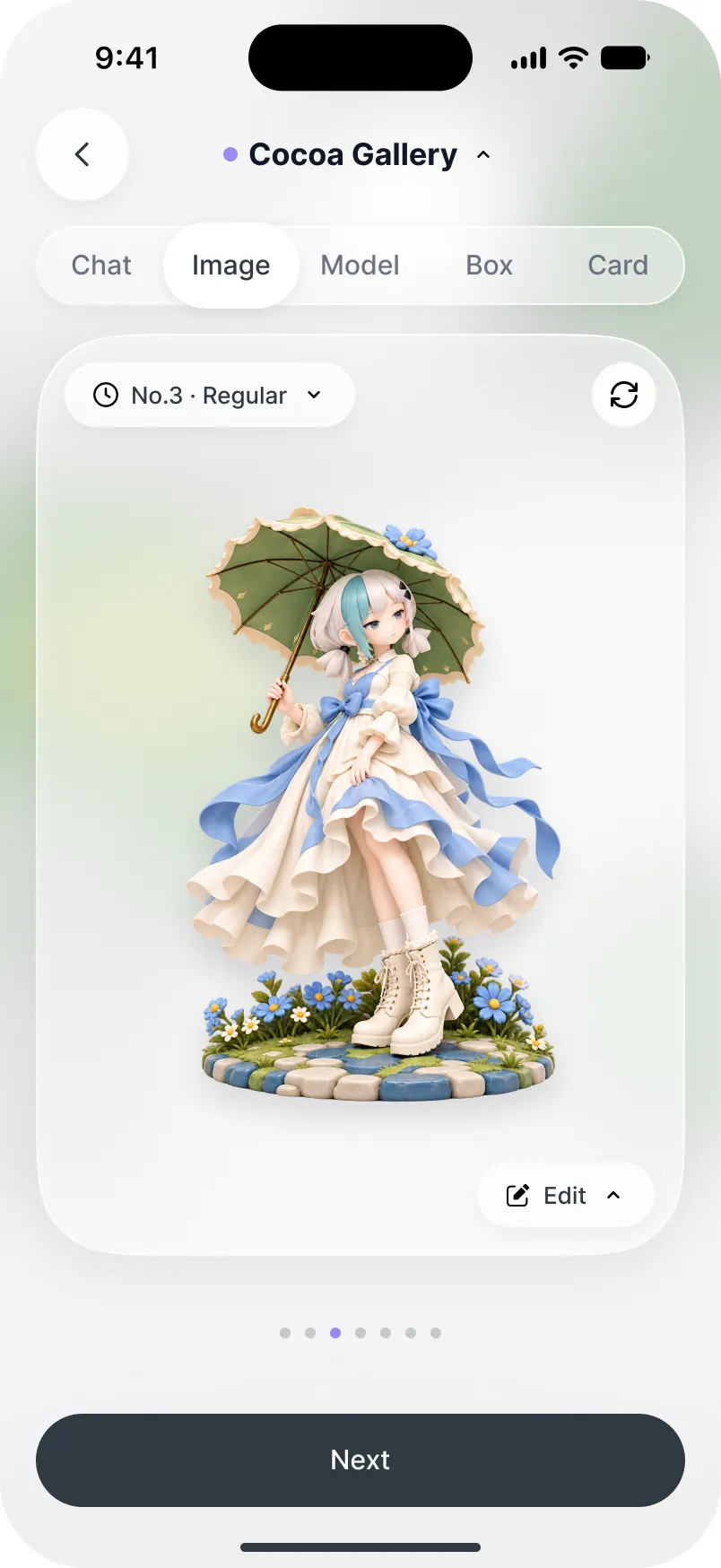 The Image tab: The Parasol figure art