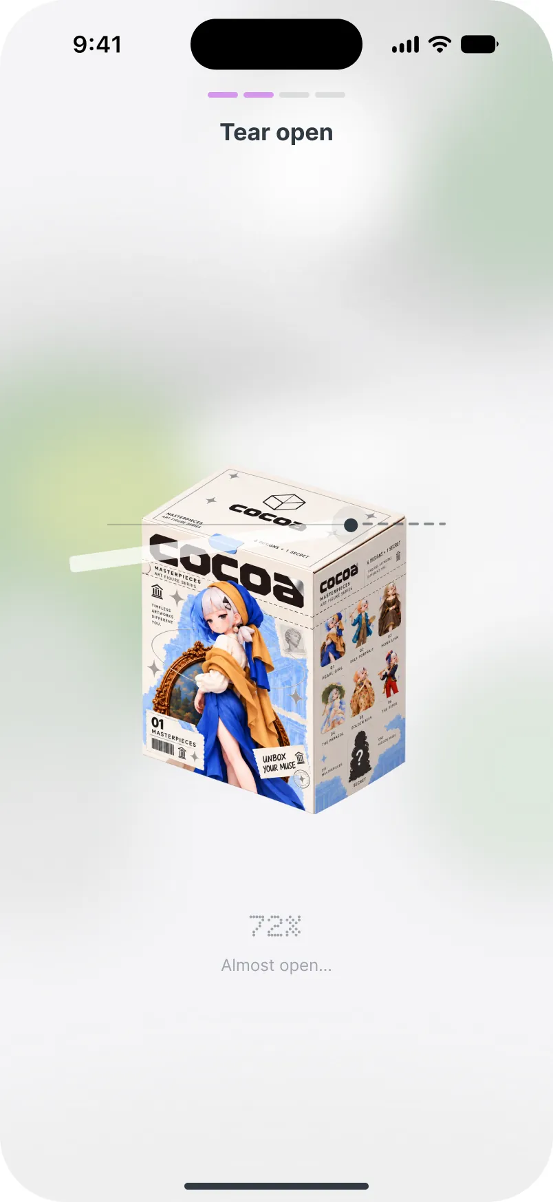 Tearing the box open, 72 percent